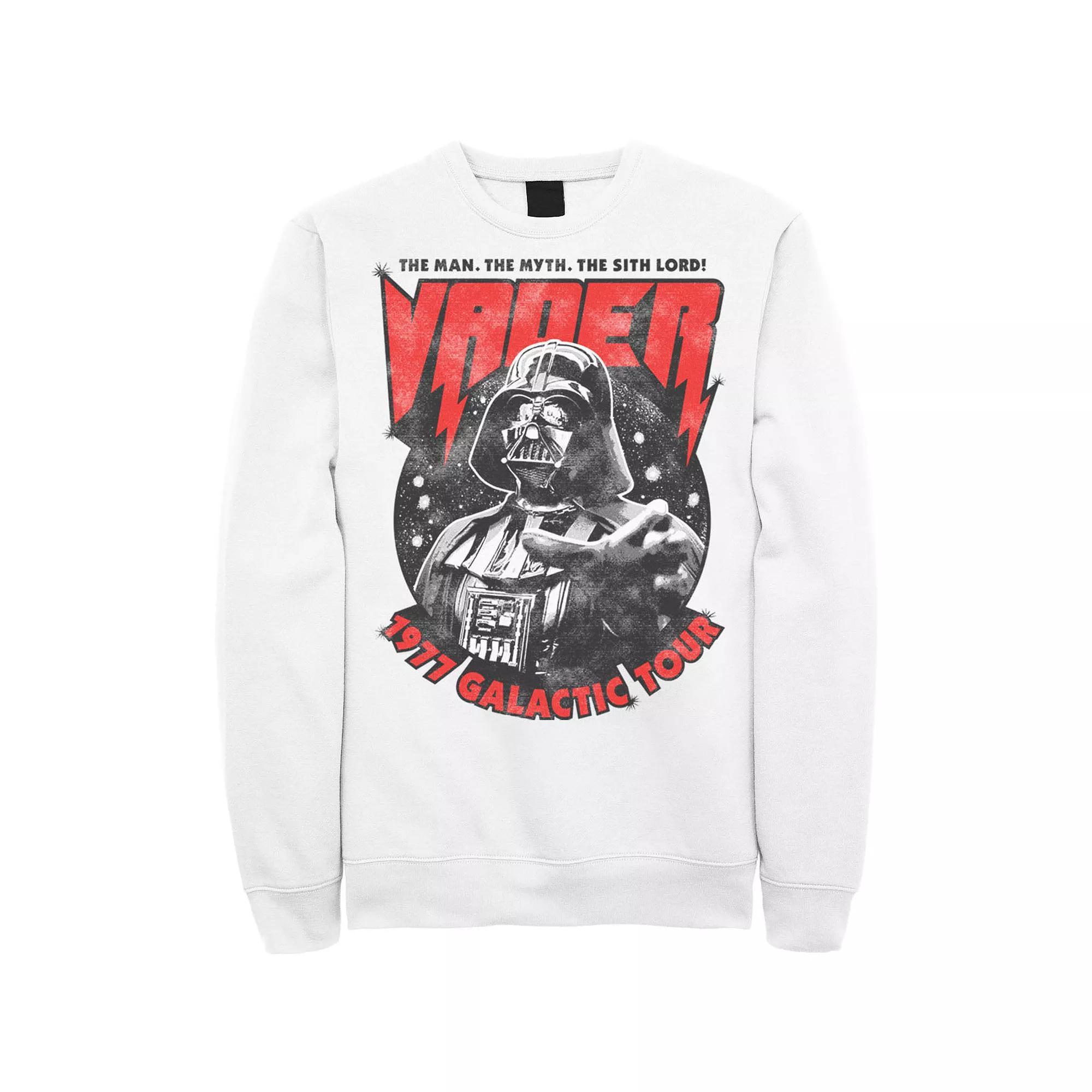 Men's Star Wars Vader 1977 Galactic Tour Metal Poster Sweatshirt, Size: Small, White Product Image