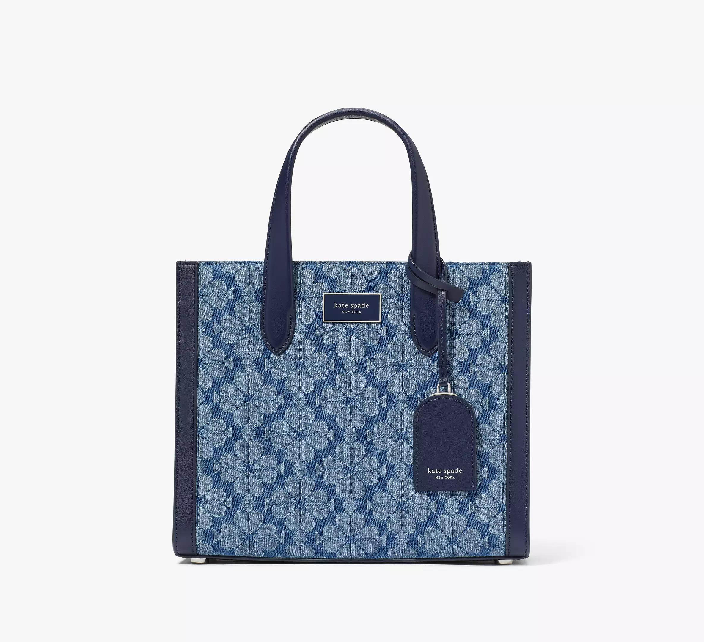 Spade Flower Jacquard Denim Manhattan Small Tote Product Image