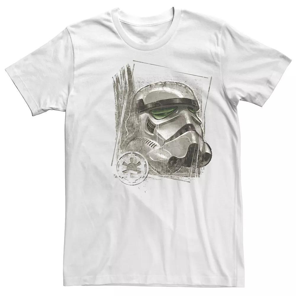 Men's Star Wars Stormtrooper Grungy Helmet Roughly Stamped Tee,  Product Image