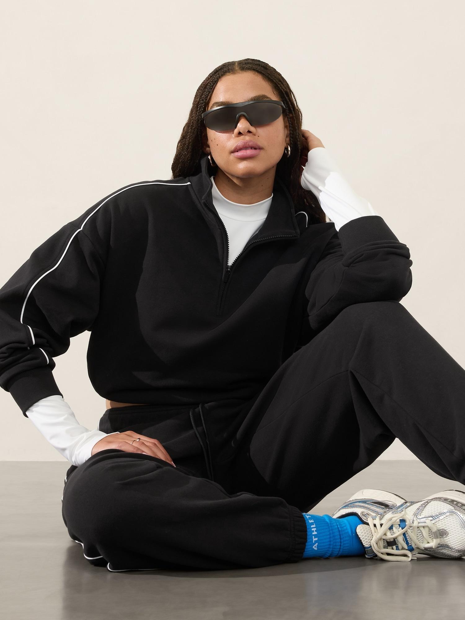 Forever Fleece 1/2 Zip High Hip Piping Sweatshirt Product Image