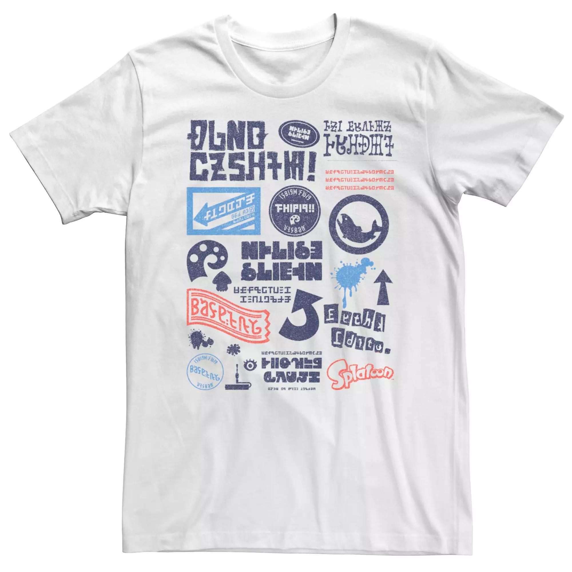 Mens Nintendo Splatoon Kanji Signs Short Sleeve Tee Product Image
