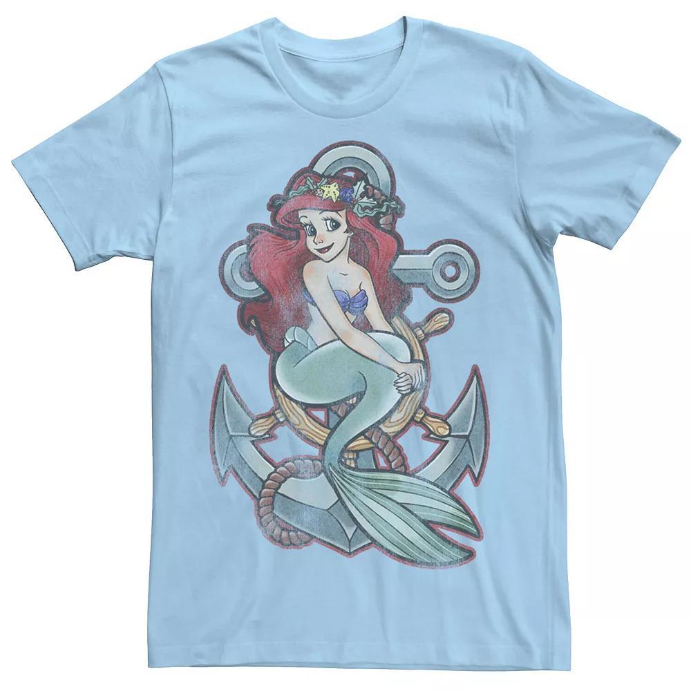 Disney's The Little Mermaid Men's Tattoo Anchor Pose Tee,  Product Image