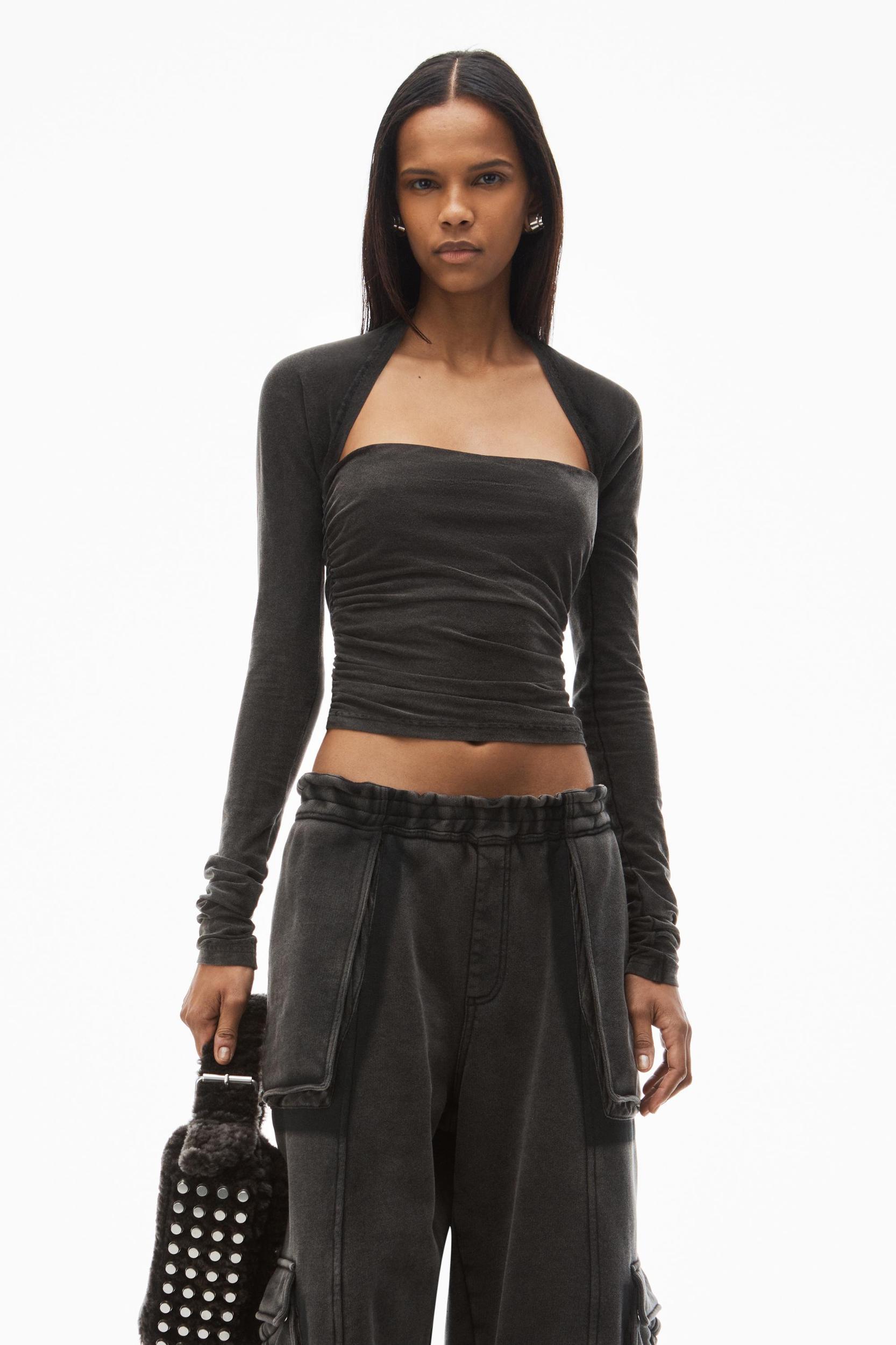 Ruched Top In Sueded Jersey Product Image