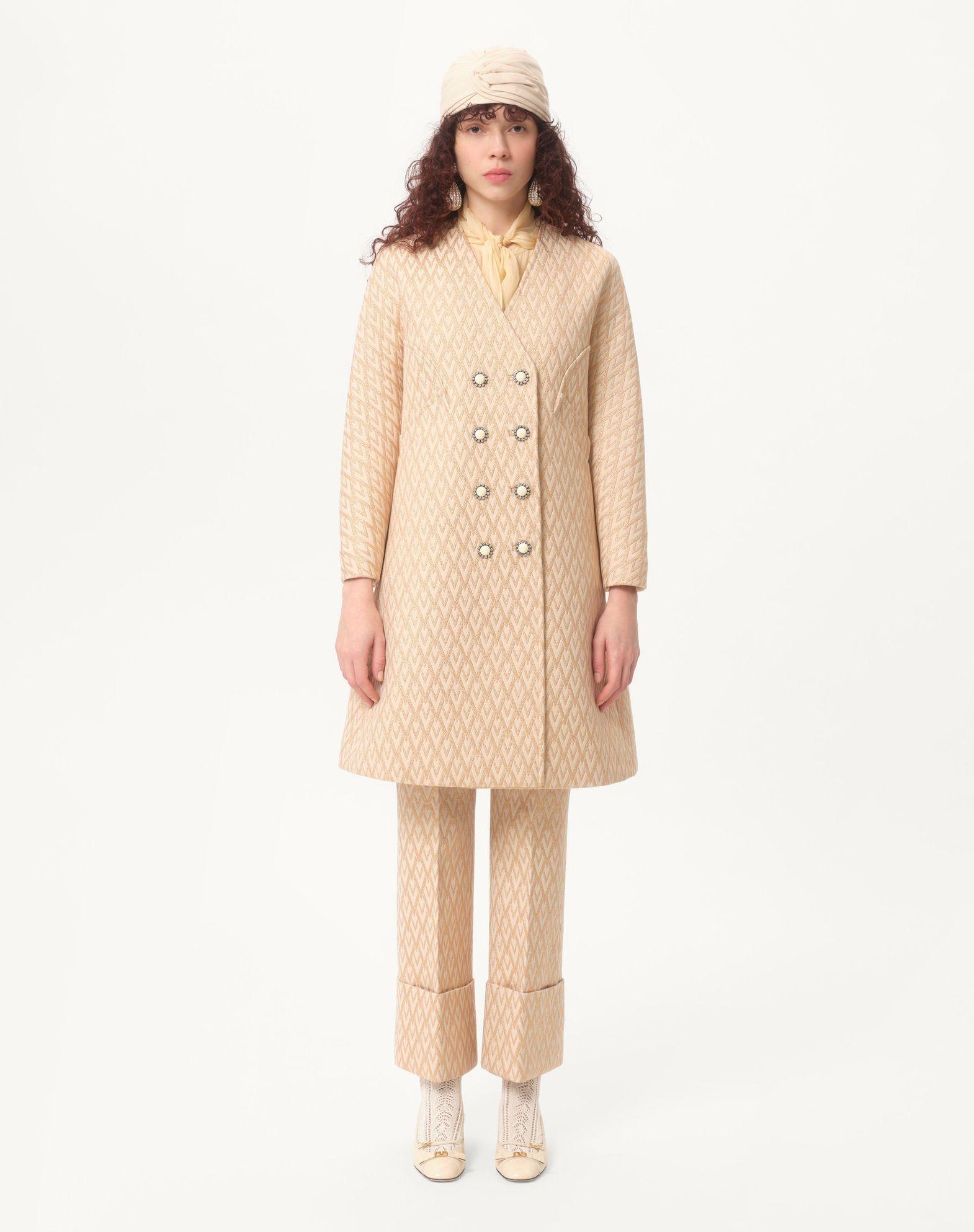 Lurex Jacquard Toute La V Coat  Product Image