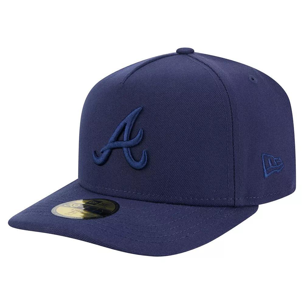 Men's New Era Navy Atlanta Braves Color Pack A-Frame 59FIFTY Fitted Hat,  Product Image