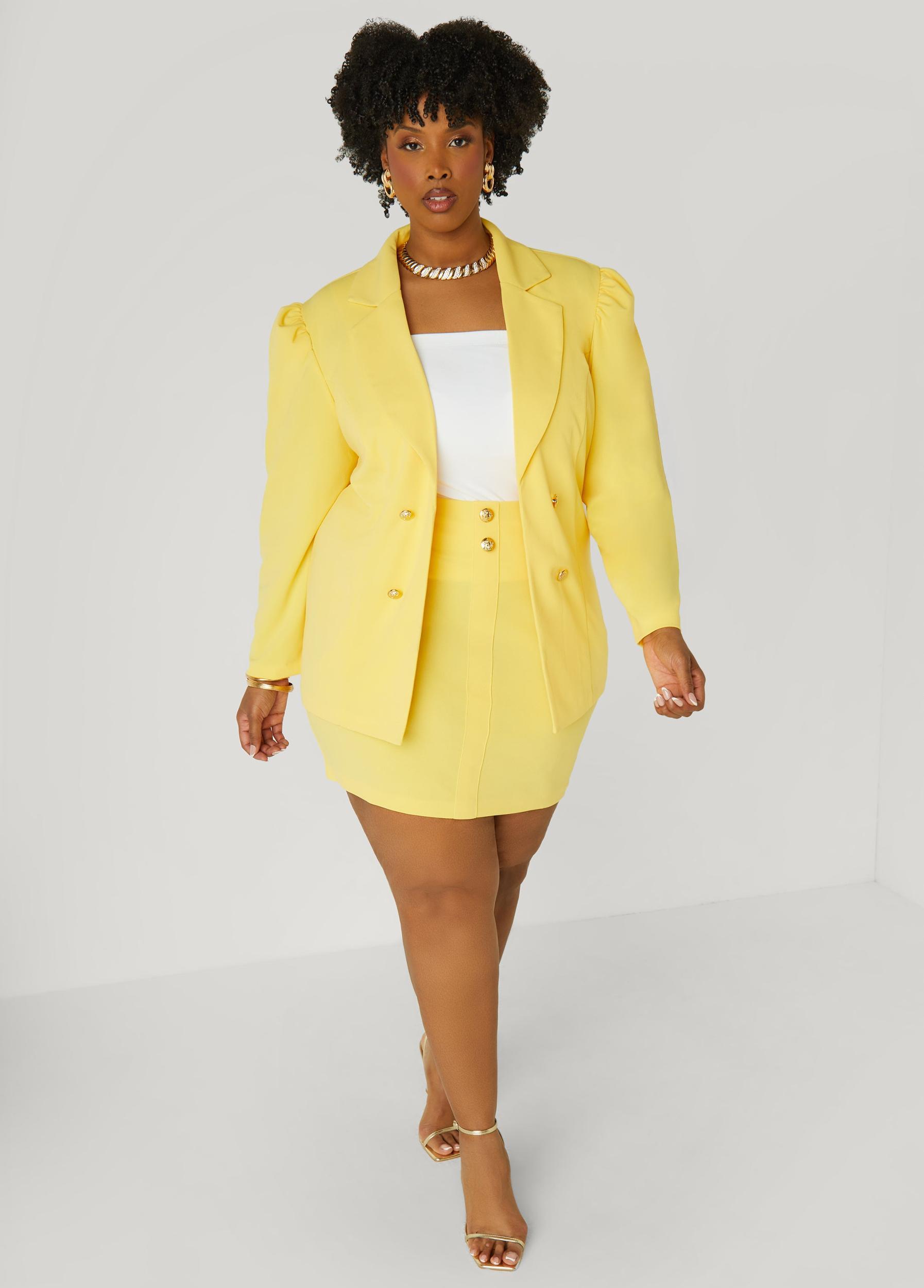 Button Front Crepe Blazer Product Image