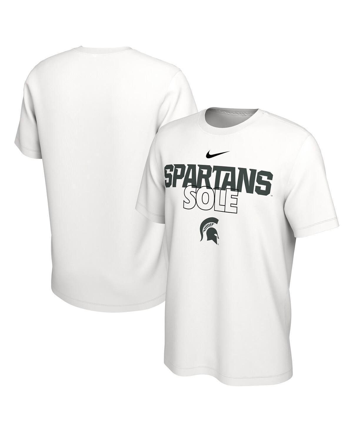 Mens Nike White Michigan State Spartans On Court Bench T-shirt Product Image