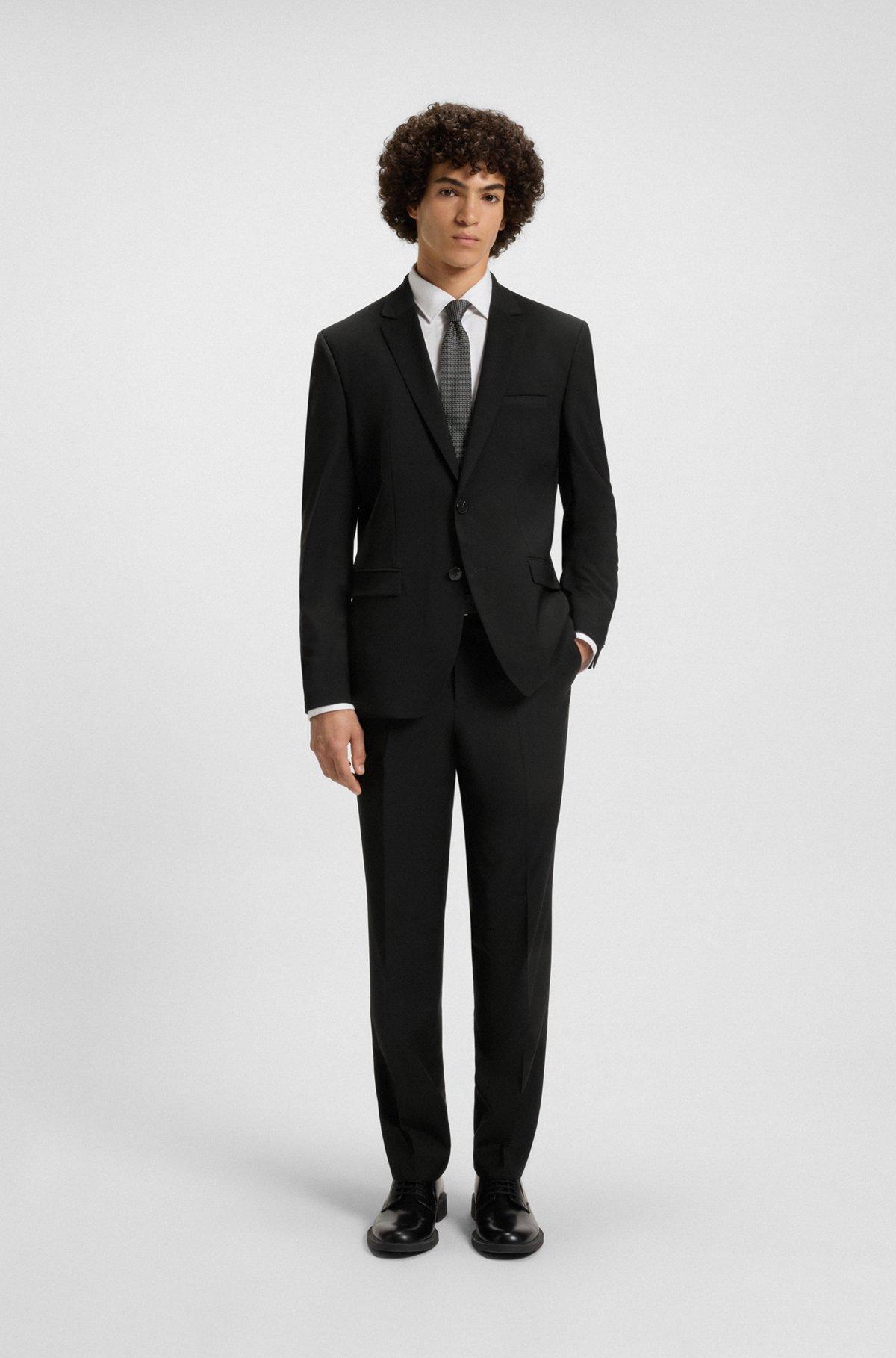 Slim-fit blazer in patterned wool Product Image