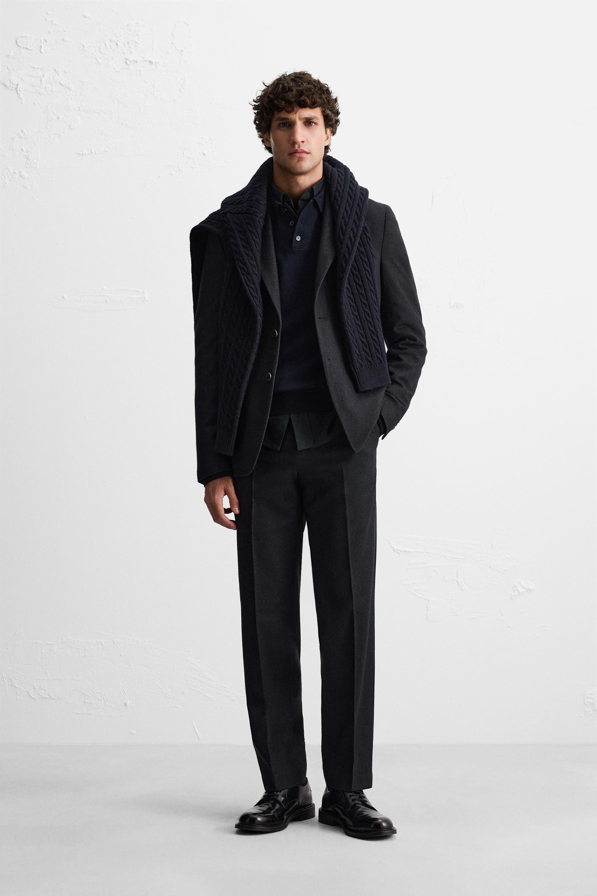 TEXTURED SUIT PANTS Product Image