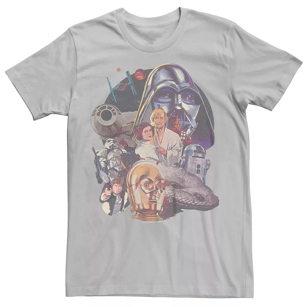 Men's Star Wars Retro Group Painting Graphic Tee,  Product Image