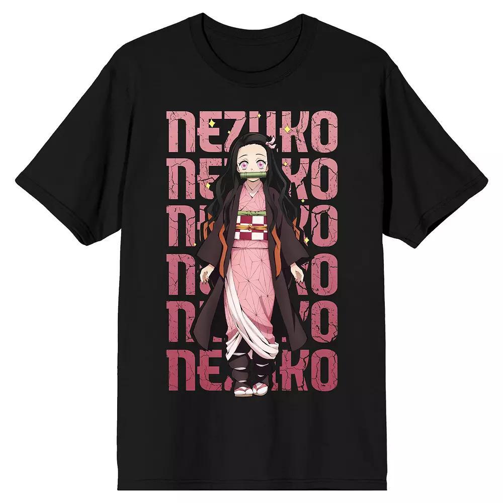 Men's Demon Slayer Nezuko Repeat Graphic Tee, Size: XXL, Black Product Image