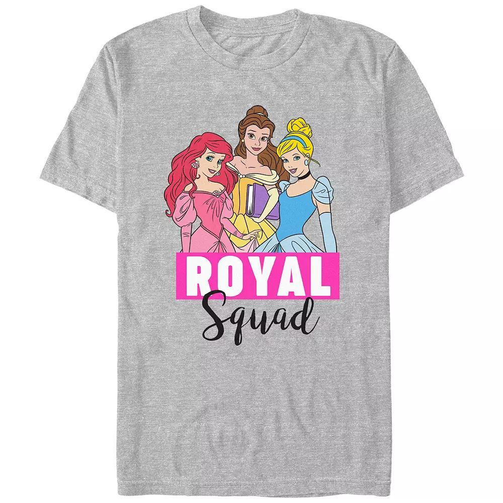 Disney's Ariel, Belle & Cinderella Princess Royal Squad Juniors' Boyfriend Graphic Tee, Women's, Size: Small, Athletic Grey Product Image