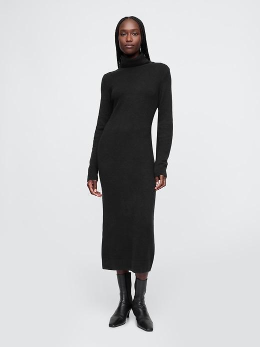 CashSoft Turtleneck Maxi Sweater Dress Product Image