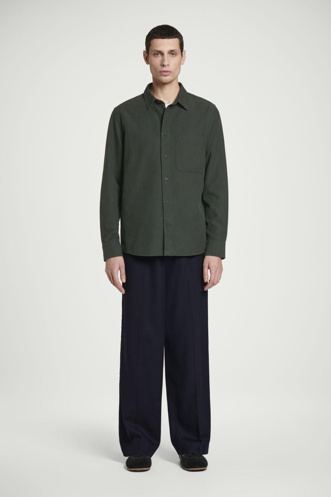 Mens SECONDSKIN Leather Full-Zip Overshirt Product Image