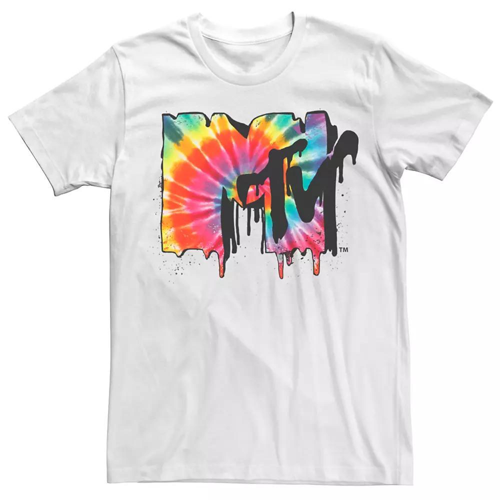 Men's MTV Tie Dye Vibrant Melting Logo Tee,  Product Image