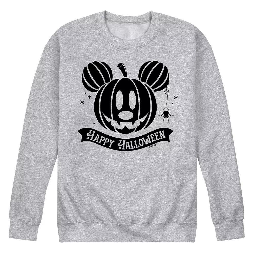 Disney's Mickey Mouse Men's Happy Halloween Pumpkin Fleece Sweatshirt,  Product Image