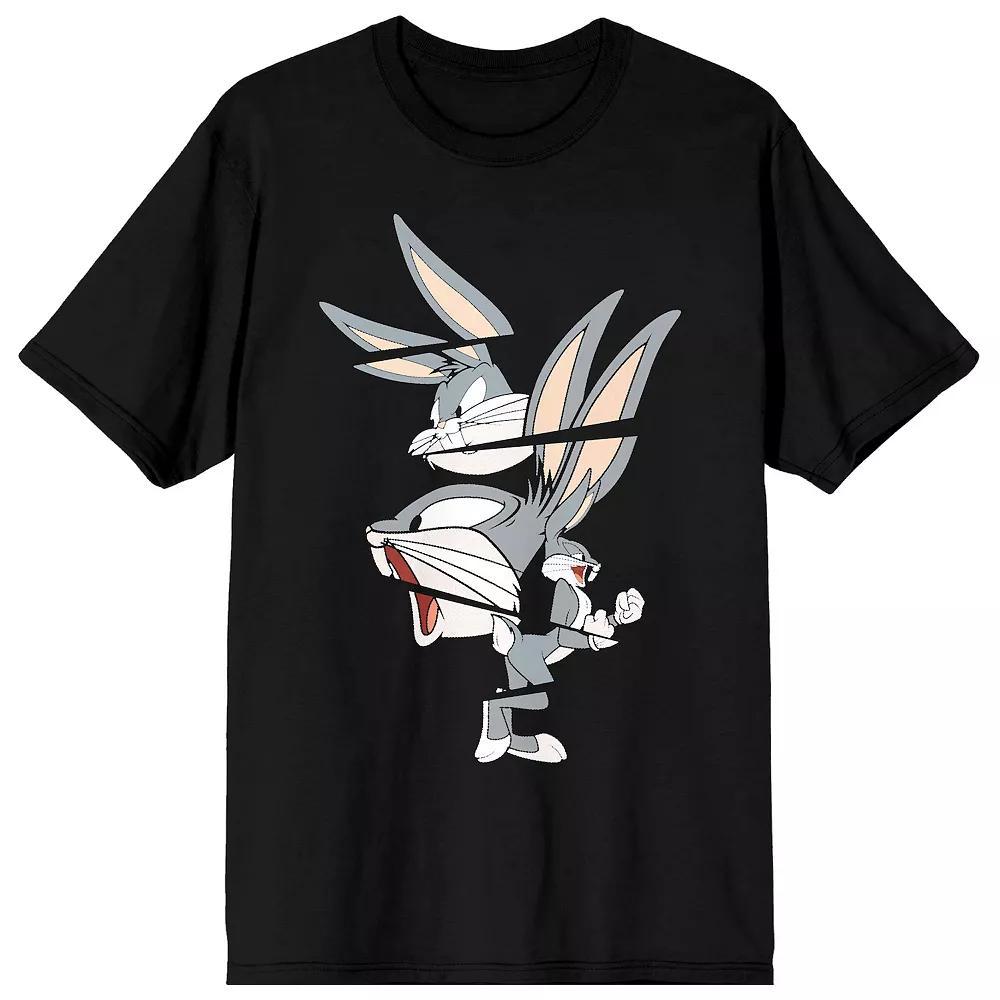 Men's Looney Tunes Bugs Split Tee, Size: Medium, Black Product Image