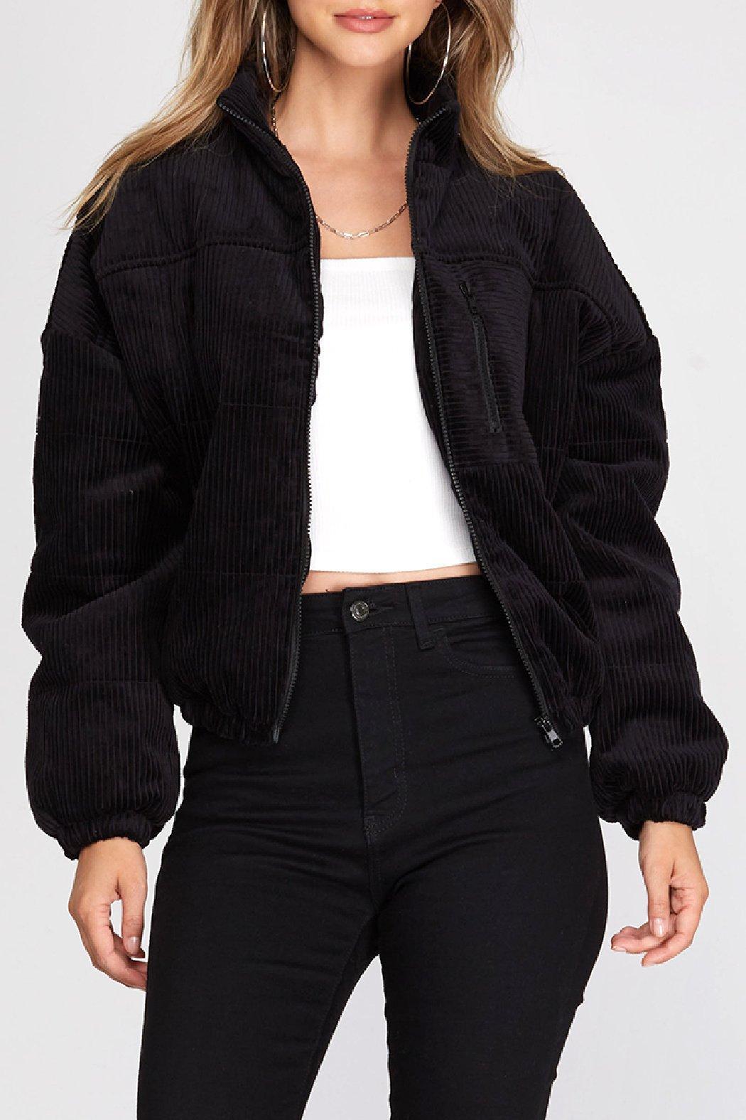 Corduroy Puffer Jacket Product Image