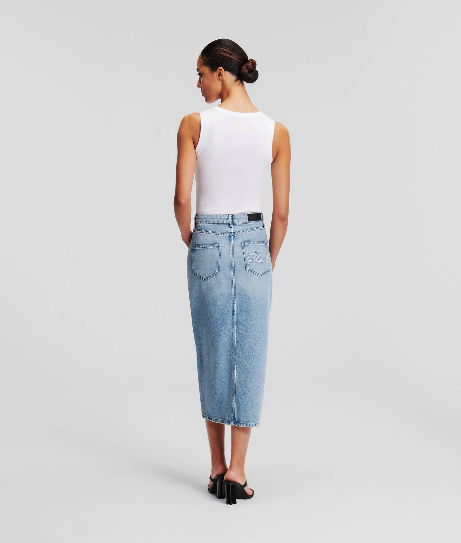 DENIM MAXI SKIRT Product Image