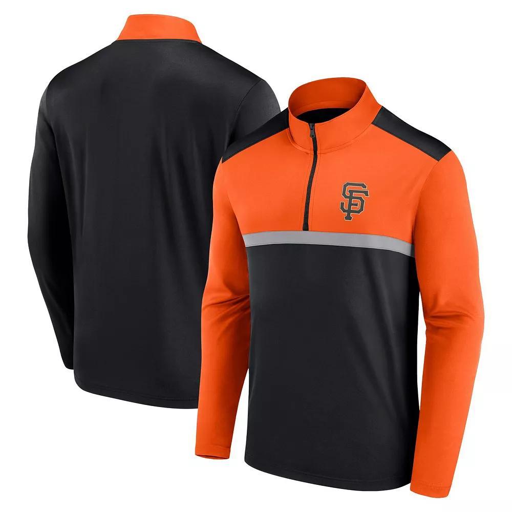 Men's Fanatics Black Miami Marlins Unstoppable Quarter-Zip Top,  Product Image