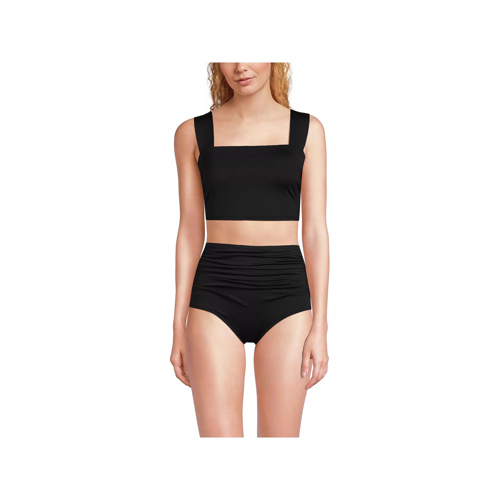 Women's Lands' End D-Cup Square Neck Tankini Swim Top,  Product Image