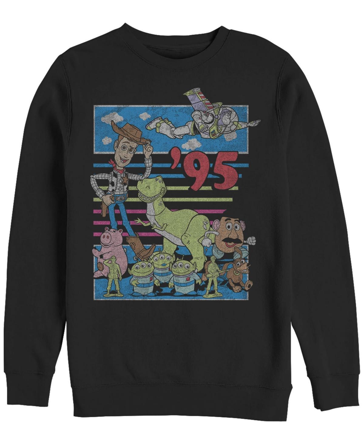 Disney / Pixar's Toy Story Men's 95 Retro Distressed Colorful Sweatshirt, Size: Medium, Black Product Image