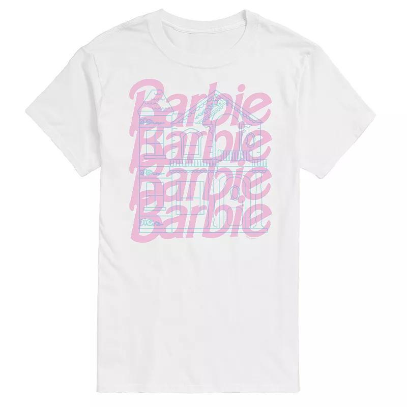 Big & Tall Barbie Logo House Stacked Graphic Tee, Mens Product Image