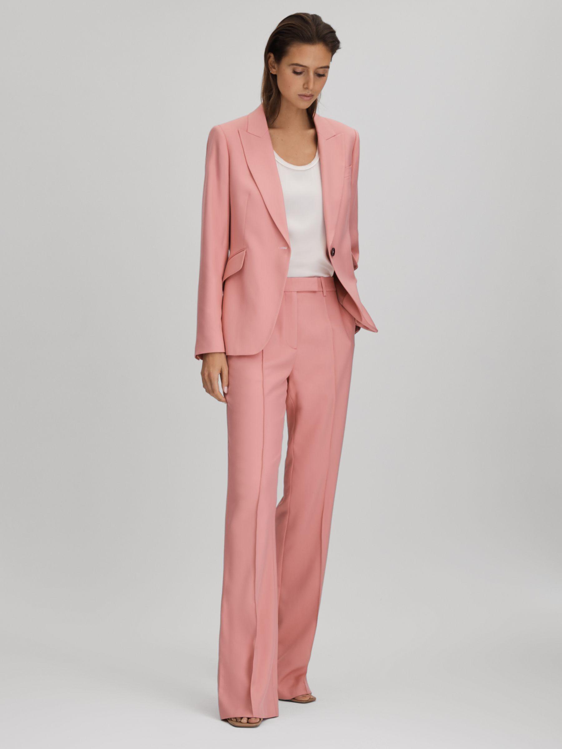 Flared Suit Trousers in Pink Product Image