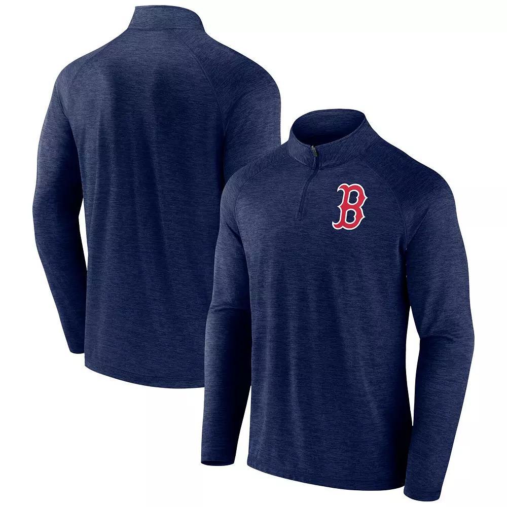 Men's Profile Navy Boston Red Sox Big & Tall Raglan Quarter-Zip Top, Size: 3XB, Blue Product Image