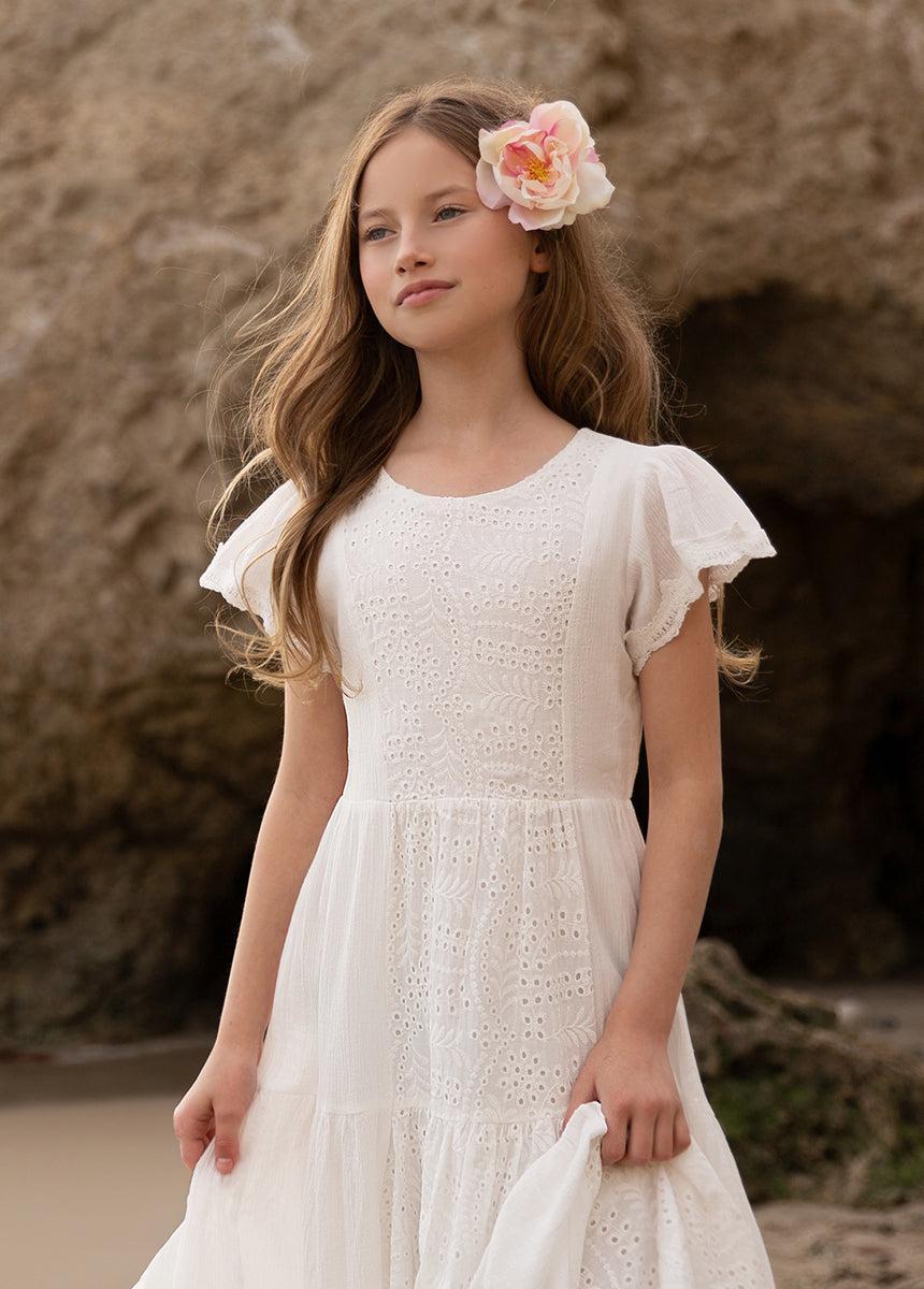 Yanet Dress in White Girls Product Image