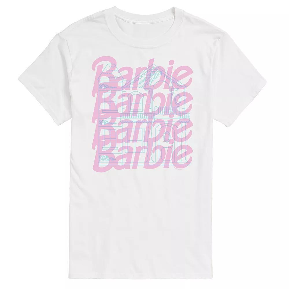 Men's Barbie Logo House Graphic Tee, Size: Medium, White Product Image