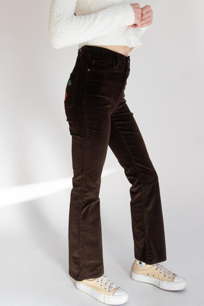 Pocket Applique Corduroy Flares Product Image