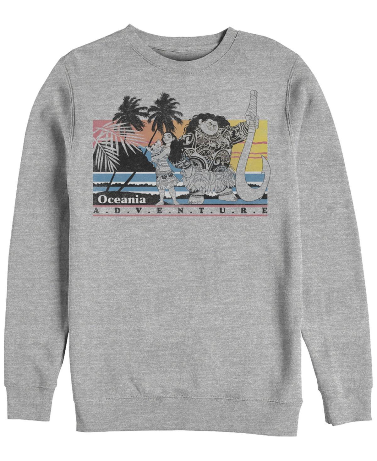 Disneys Moana Maui Pua Mens Oceania Adventure Vintage Sweatshirt Athletic Grey Product Image