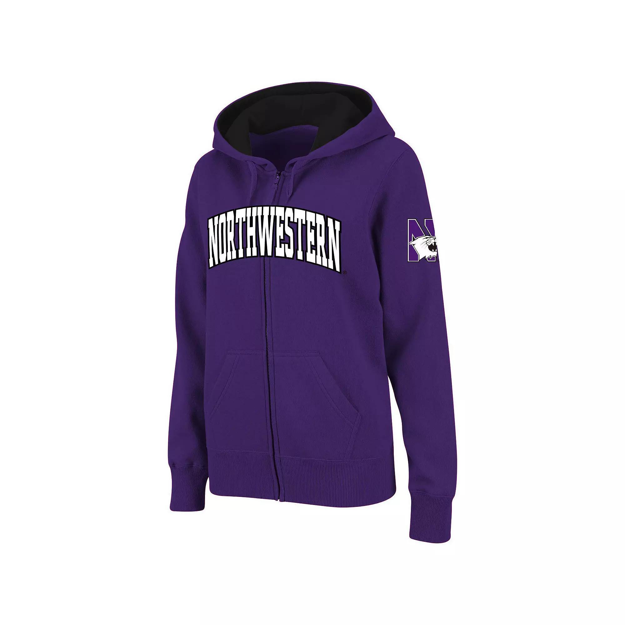 Women's Stadium Athletic Purple Northwestern Wildcats Arched Name Full-Zip Hoodie, Size: 2XL Product Image