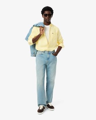 Regular Fit Striped Linen Shirt Product Image