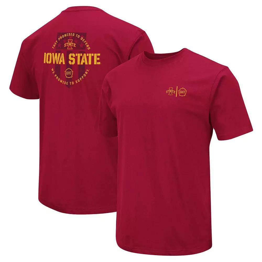 Men's Colosseum Cardinal Iowa State Cyclones OHT Military Appreciation T-Shirt, Size: Large, Red Product Image
