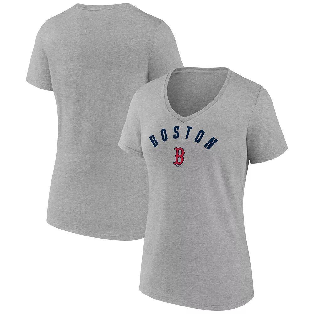 Women's Fanatics Gray Boston Red Sox V-Neck T-Shirt,  Product Image