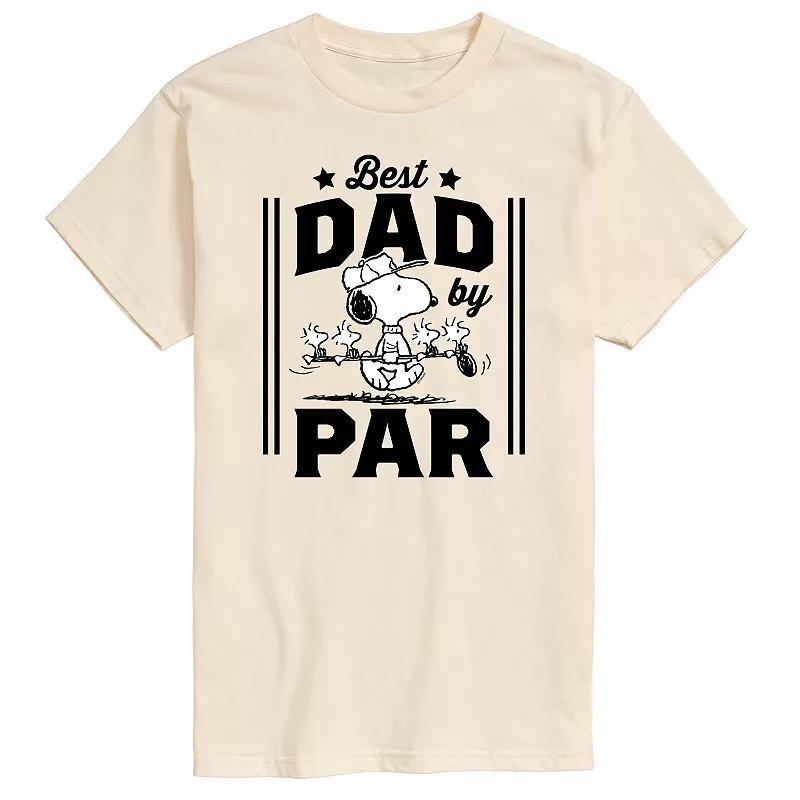 Men's Peanuts Best Dad By Par Graphic Tee, Size: XL, Beige Product Image