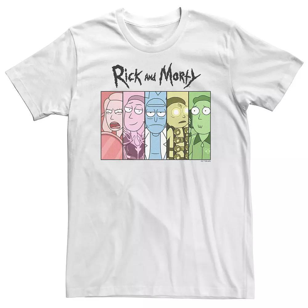 Big & Tall Rick & Morty Scifi Family Boxed Portrait Tee, Men's, Size: 5XL, White Product Image