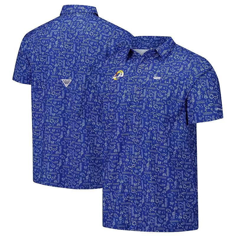 Columbia Men's PFG Super Slack Tide Short Sleeve Shirt - Los Angeles Rams- Product Image