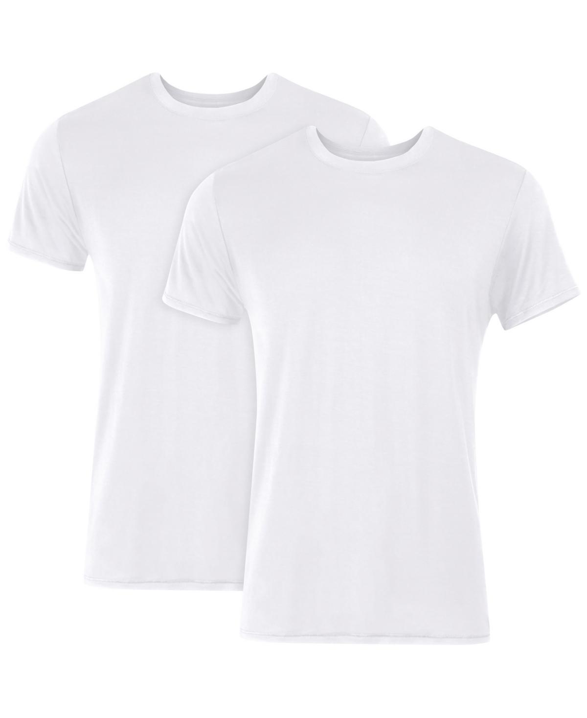 Hanes Originals Ultimate Mens SuperSoft Crewneck Undershirt, White, 2-Pack M Product Image