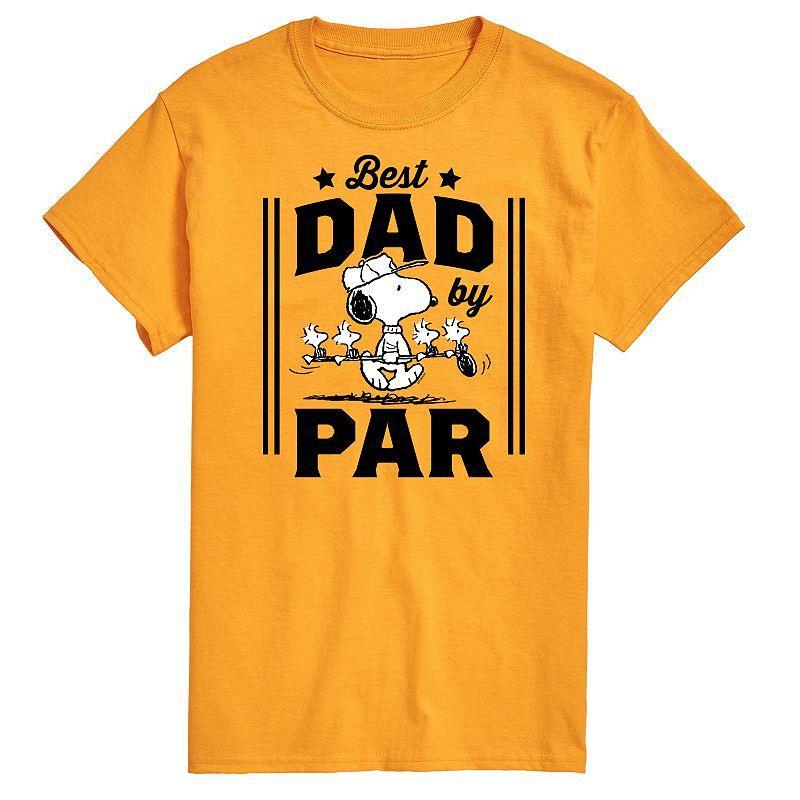 Men's Peanuts Best Dad By Par Graphic Tee, Size: XL, Beige Product Image