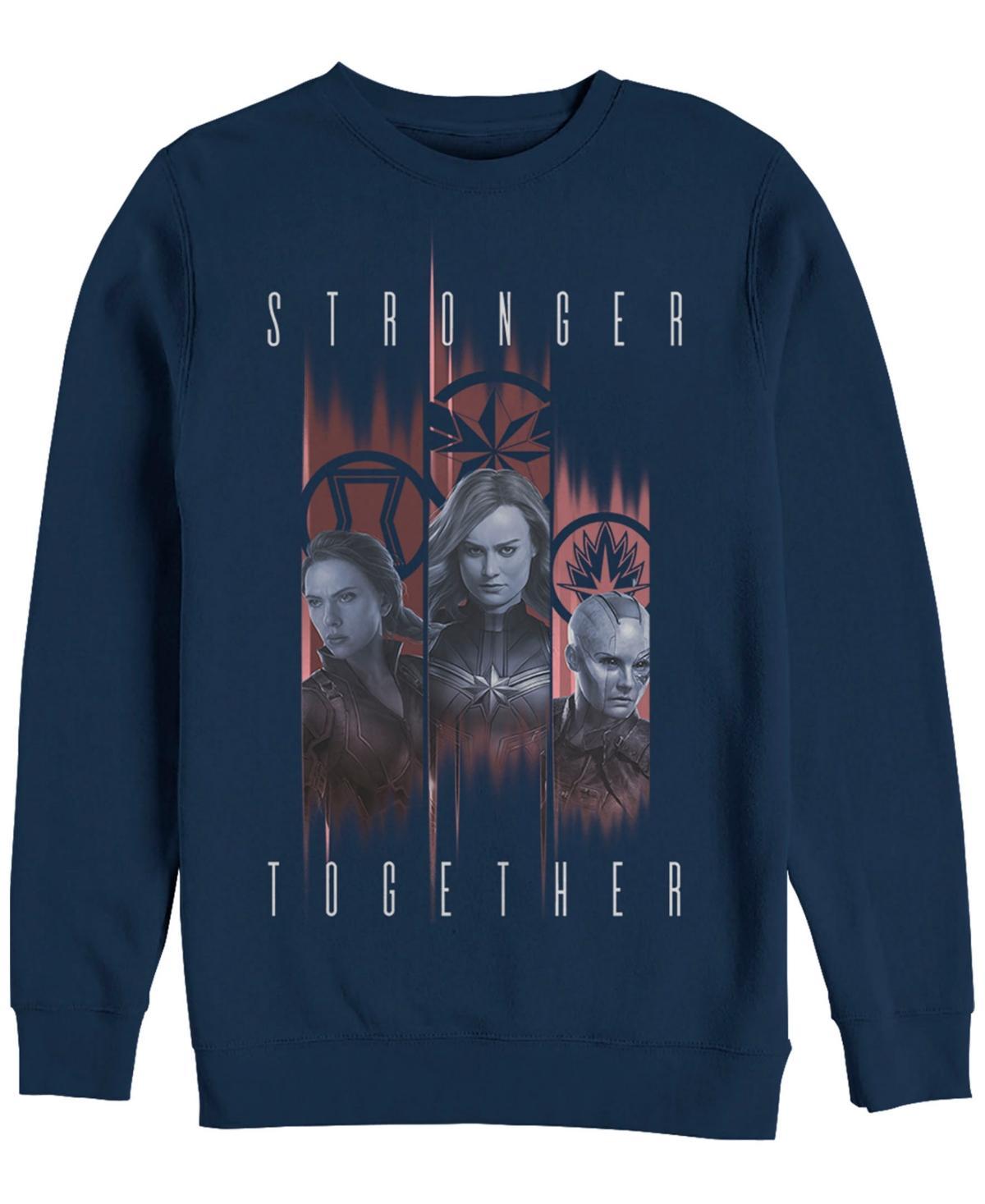 Men's Avengers Endgame Stronger Trio Pullover, Size: XL, Blue Product Image