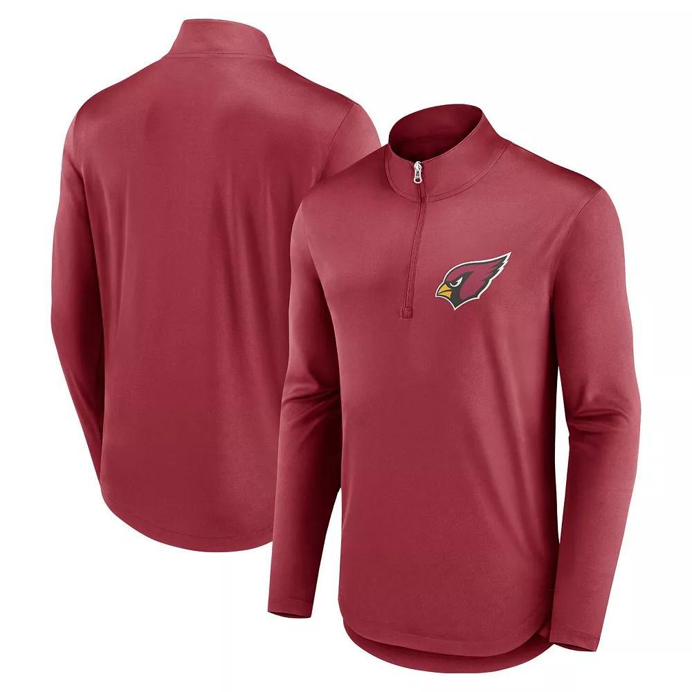 Men's Fanatics Branded Cardinal Arizona Cardinals Quarterback Quarter-Zip Top,  Product Image