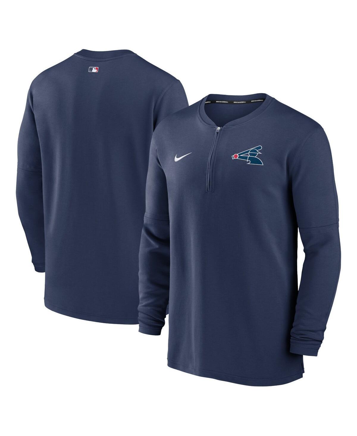 Los Angeles Angels Authentic Collection Game Time Nike Men's Dri-FIT MLB 1/2-Zip Long-Sleeve Top Product Image