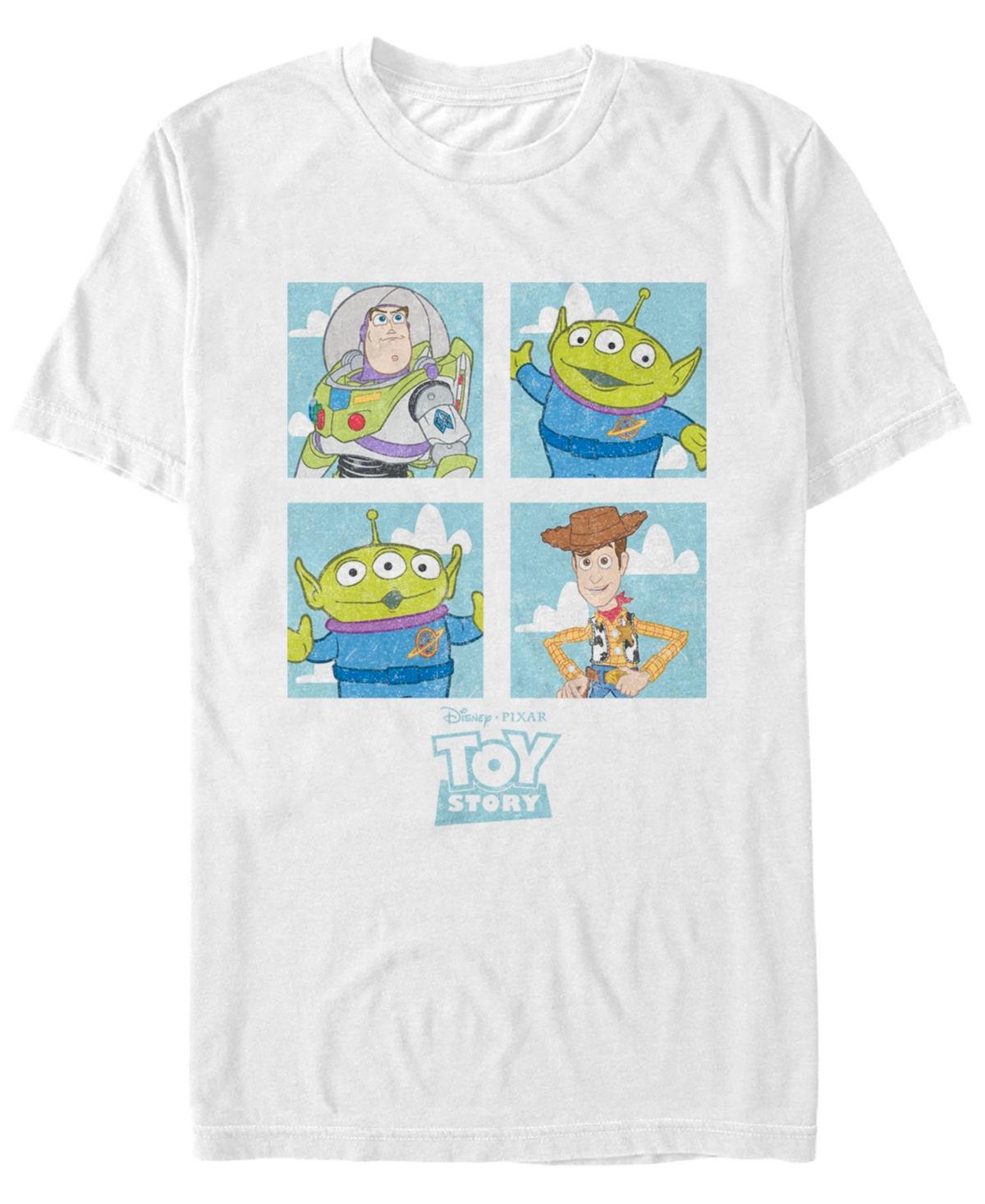 Men's Disney / Pixar's Toy Story Buzz Alien Woody Group Shot Tee, Size: Large, White Product Image