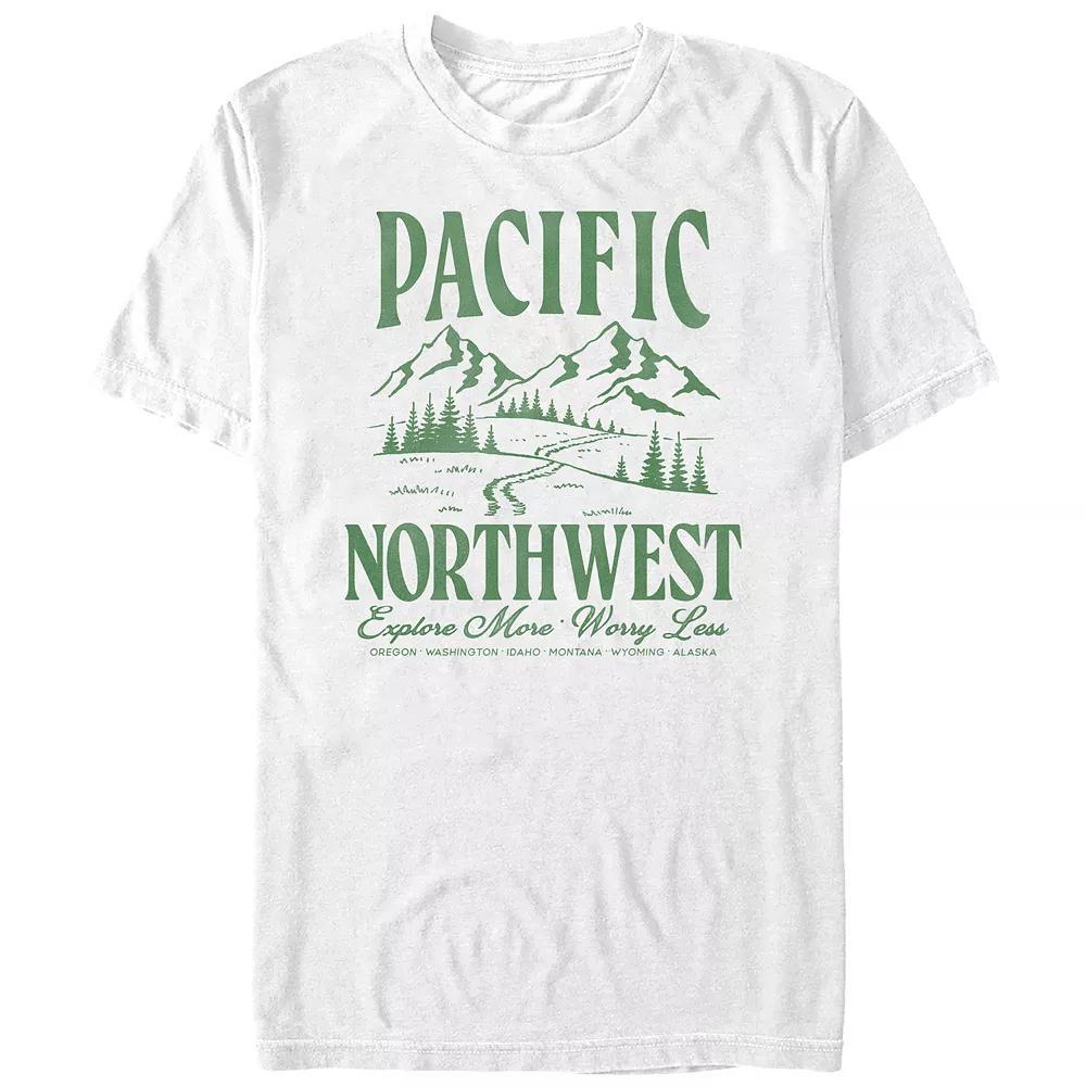 Big & Tall Pacific Northwest Graphic Tee, Men's, Size: XXL Tall, White Product Image