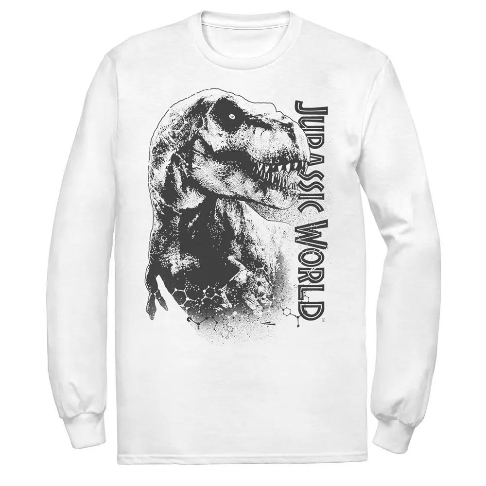 Men's Jurassic World T-Rex Close-Up Portrait Long Sleeve Graphic Tee,  Product Image