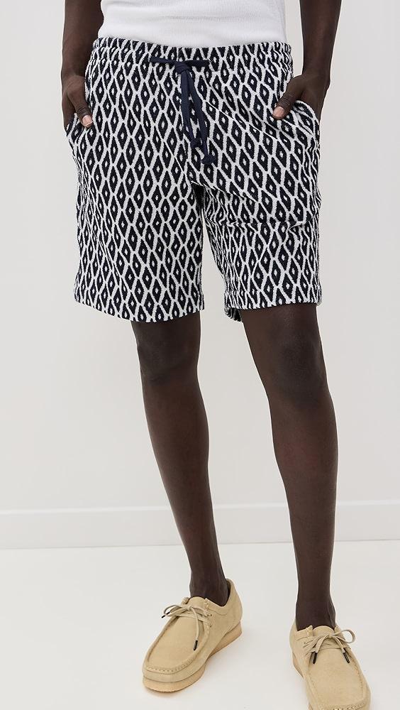 Orlebar Brown Trevone Terrazzo Terry Shorts 9" | Shopbop Product Image