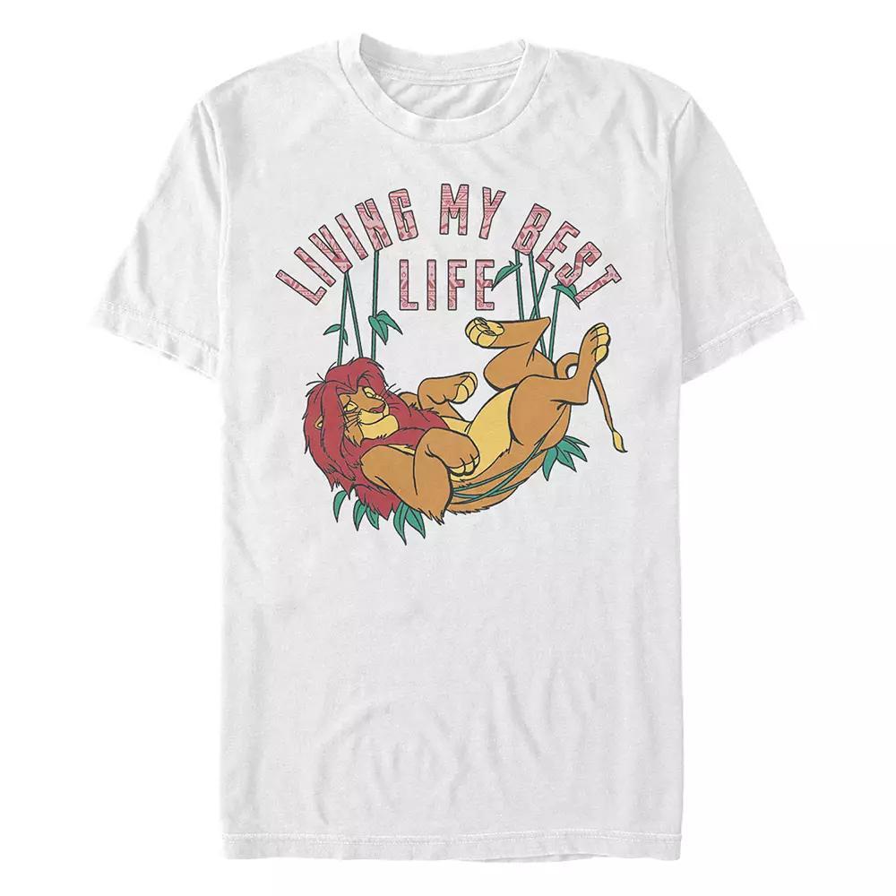 Disney's The Lion King Simba Living My Best Life Men's Graphic Tee,  Product Image